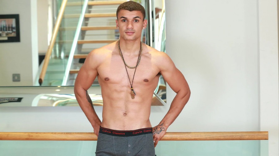 Darius Stone – Young Ripped Darius Wanks his Uncut Cock