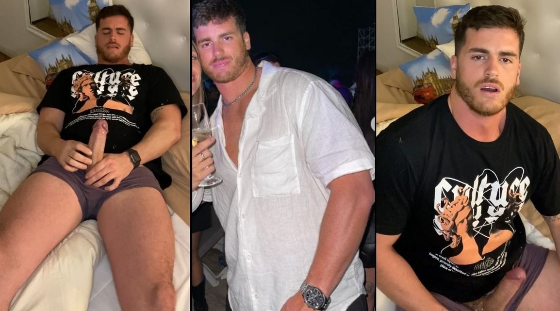 OF Sexy Argentinian Beefy Hunk Santiago (@santiagoelissalt) jerks his thick meaty dick 2