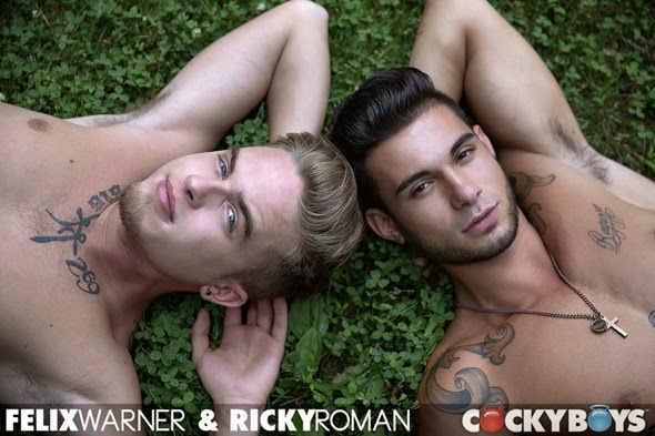 Ricky Roman & Felix Warner messing around for the Cockyboys