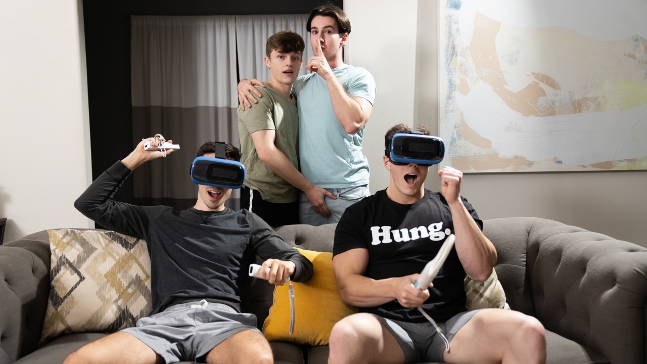 Jake Preston and Caleb Manning – Sneaky Game Night Fuck