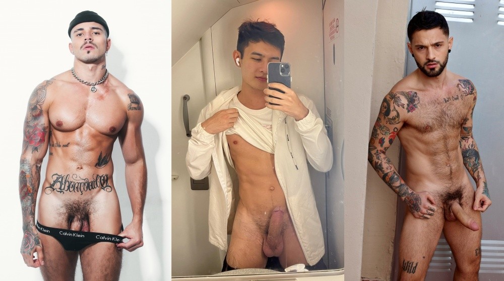 Igor Lucios, Leonaordo & Lucas Dias – Tattoed hunks fucking a asian Twink