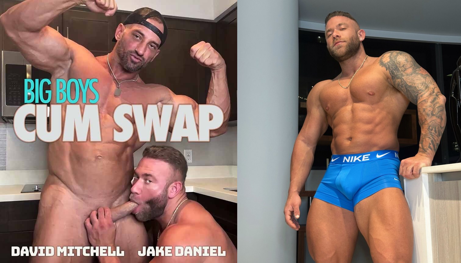 David Mitchell and Jake Daniel – Big Boys Cum Swap