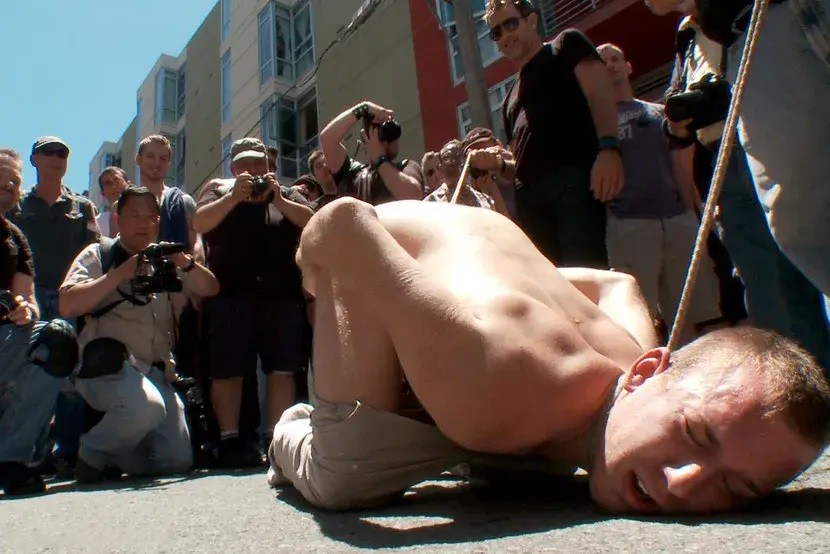 Cody Allen Bound in Public