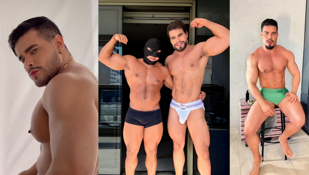 OF Rico Marlon sucks the bodybuilder Muscle Perreira XL