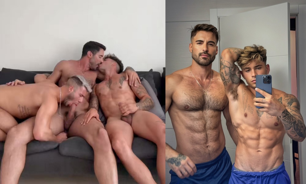 OF Allen King, Thiago Lazzarato & Rauwgalleg – 3way with young blond muscle jock