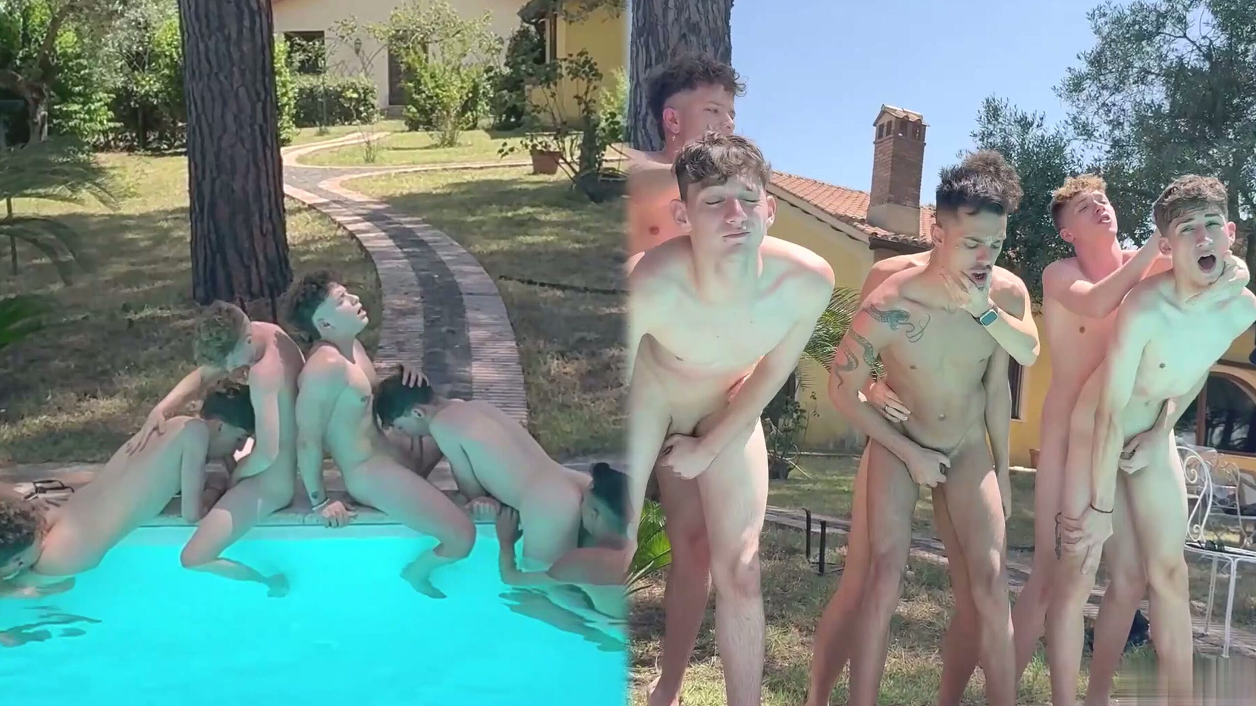 OF TwinkHouseXX, Andre_twink, Matteotwink & Giovitwink – ITALIAN POOL ORGY