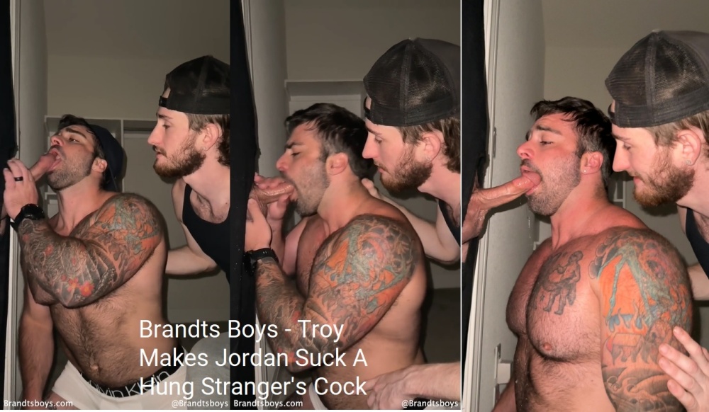 Troy Makes Jordan Suck A Hung Stranger’s Cock