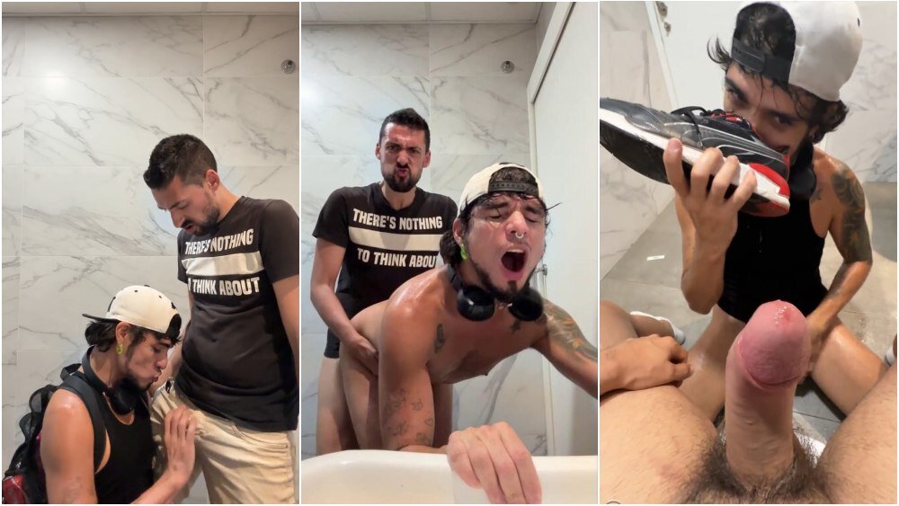 Leo Bulgari & Liam Harding – Wrecked In The Mall Bathroom By A Massive Cock