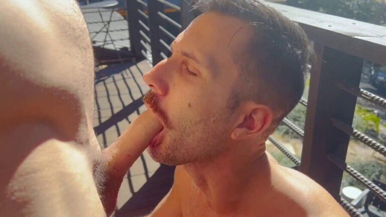 Shane Thomas Takes Derek Kage Raw – Bent on the Balcony